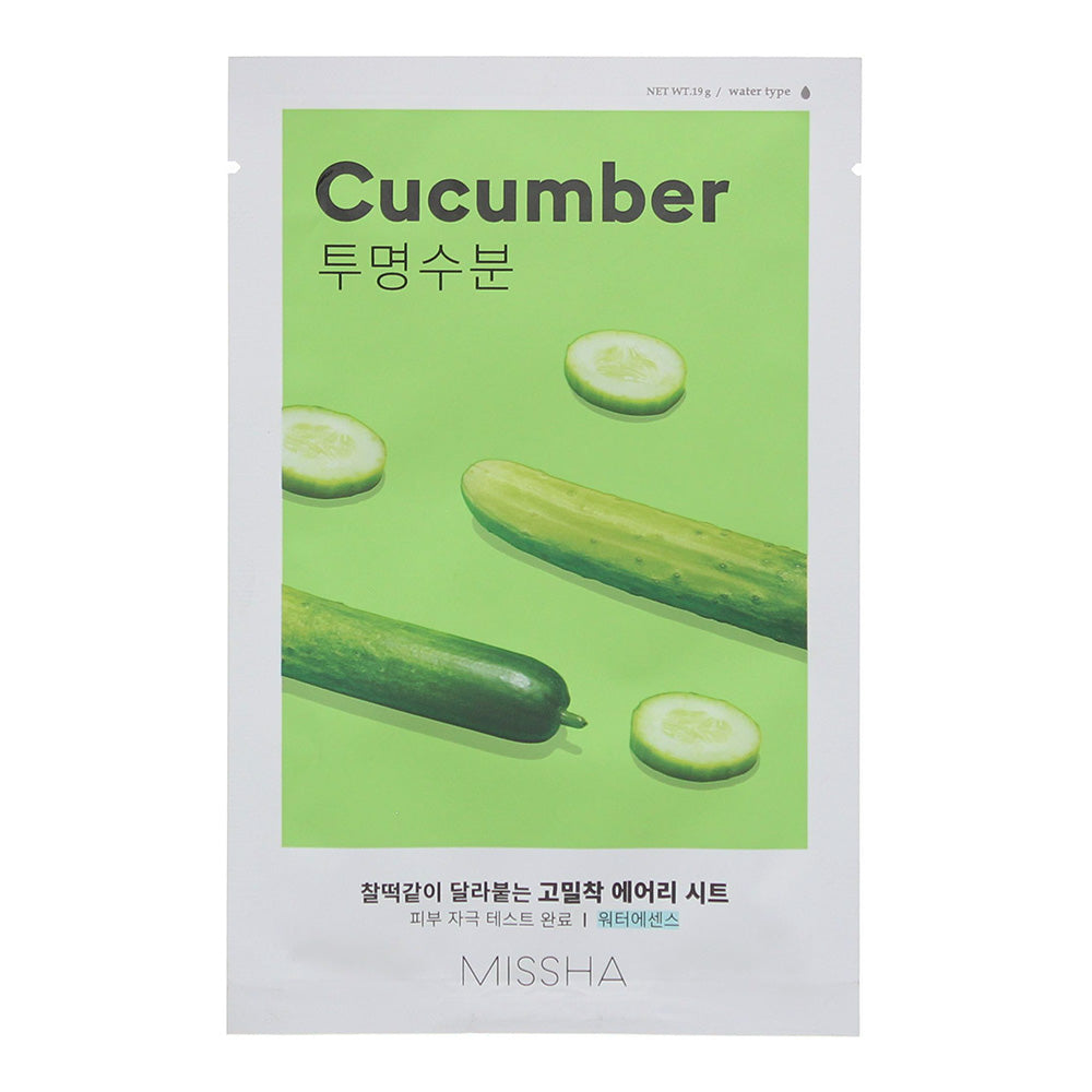 Missha Airy Fit Sheet Mask 19g - Cucumber - Glow Empire