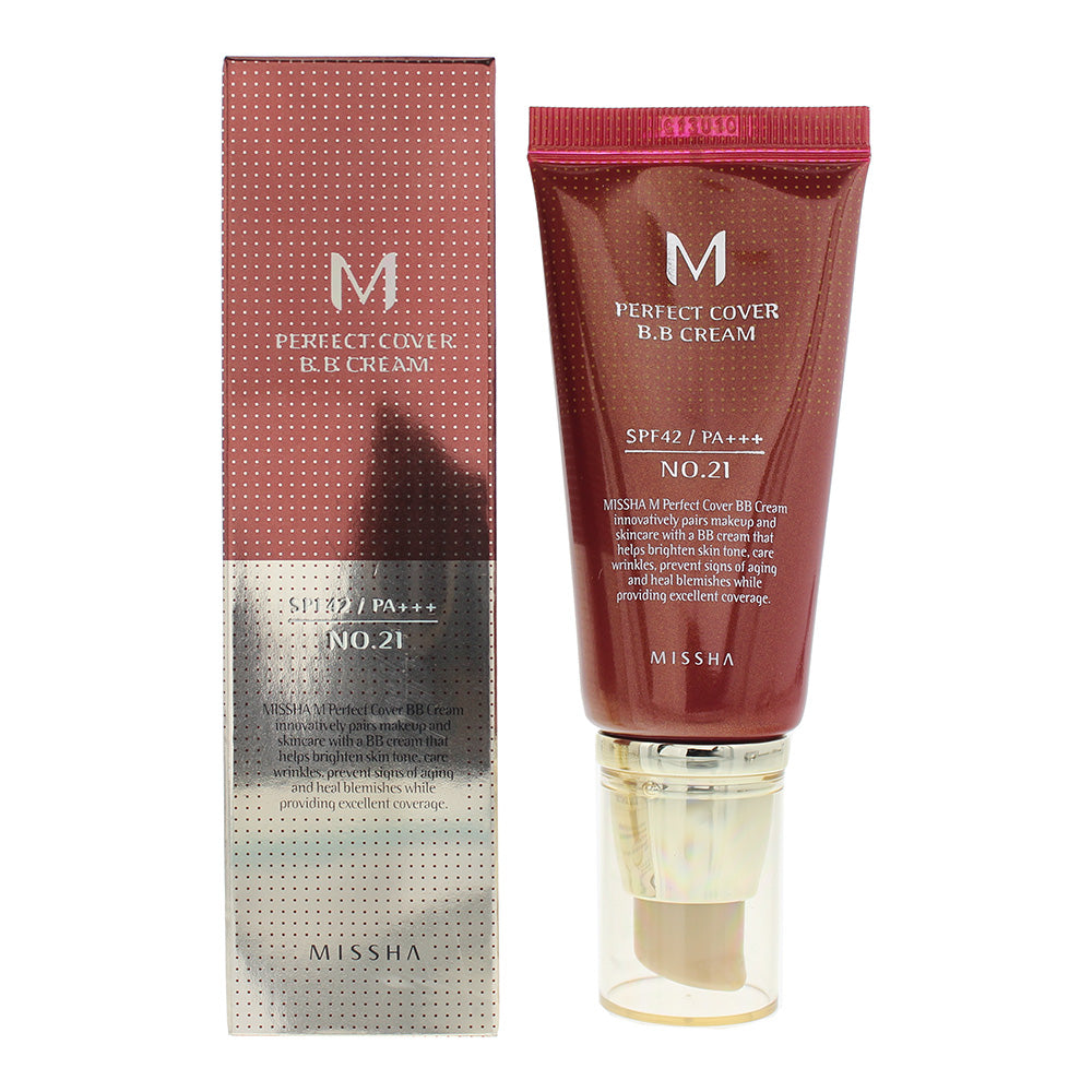 Missha Perfect Cover No. 21 Light Beige BB Cream SPF42 50ml - Glow Empire