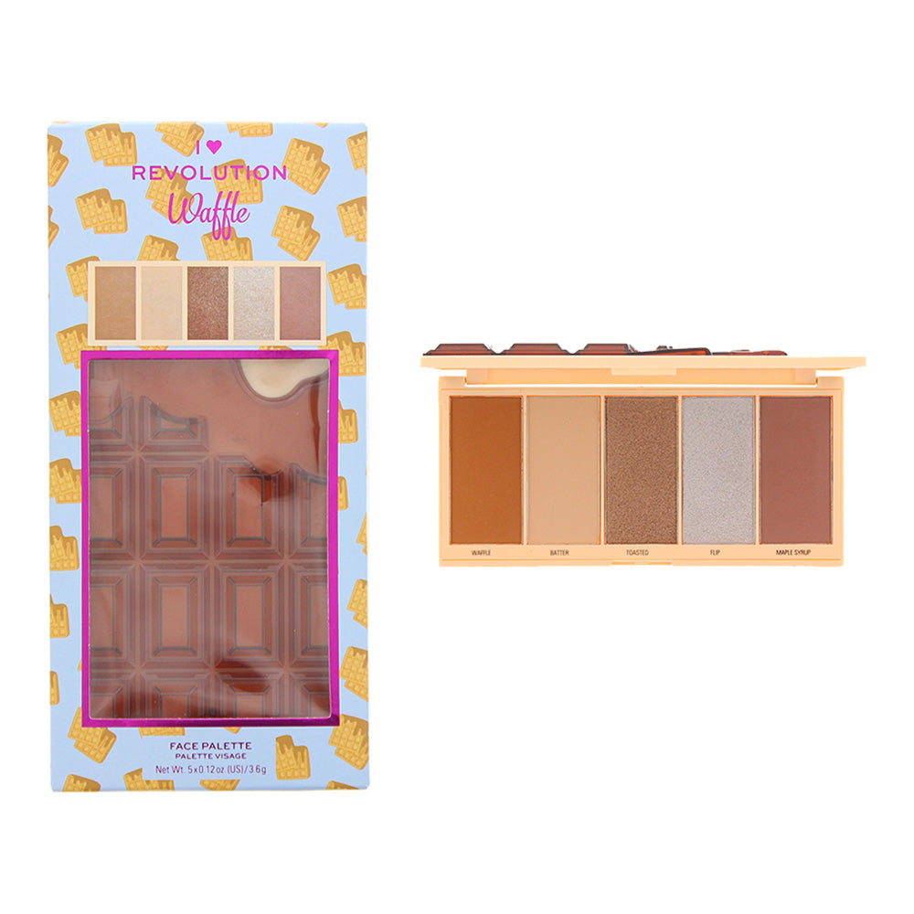 Revolution I Heart Revolution Waffle Highlighting Palette 5 x 3.6g - Glow Empire