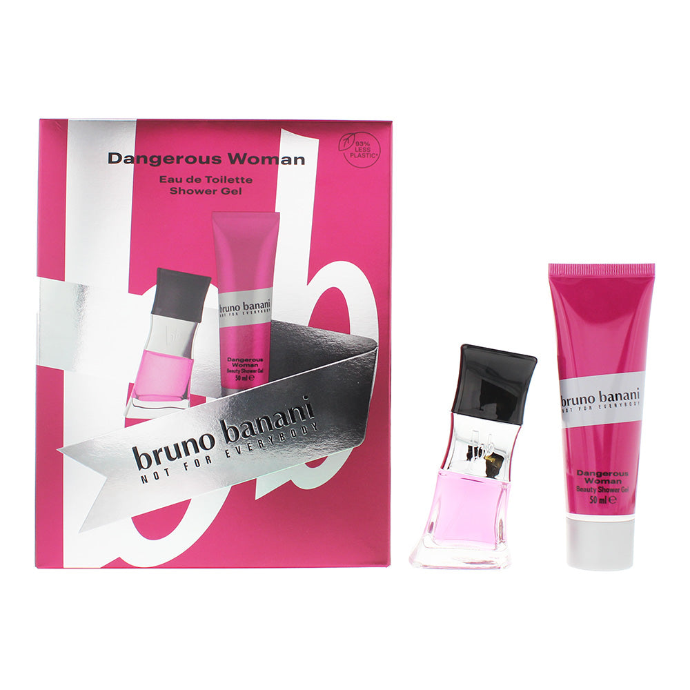Bruno Banani Dangerous Woman 2-Piece Gift Set (Eau de Toilette 30ml, Shower Gel 50ml) - Glow Empire