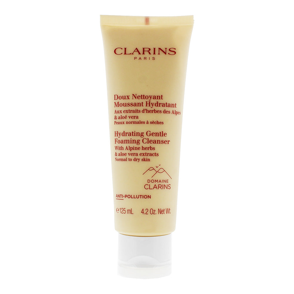 Clarins Hydrating Gentle Foaming Cleanser 125ml (Normal to Dry Skin) - Glow Empire