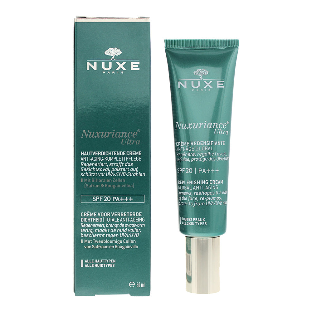 Nuxe Nuxuriance Ultra SPF 20 PA+++ Global Anti-Ageing Replenishing Cream With Saffron And Bougainvillea Bi-Floral Cells 50ml All Skin Types - Glow Empire