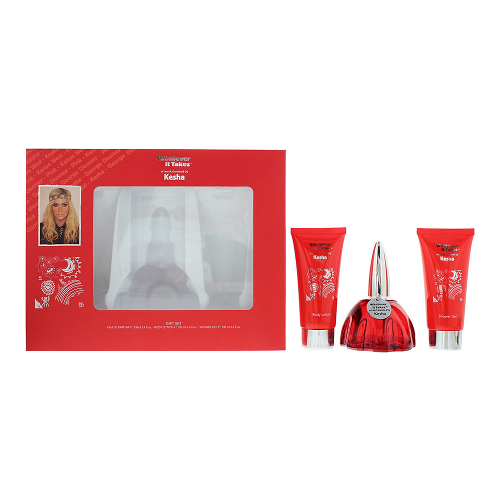 Whatever It Takes Kesha Gift Set 100ml EDP + 100ml Body Lotion + 100ml Shower Gel - Glow Empire