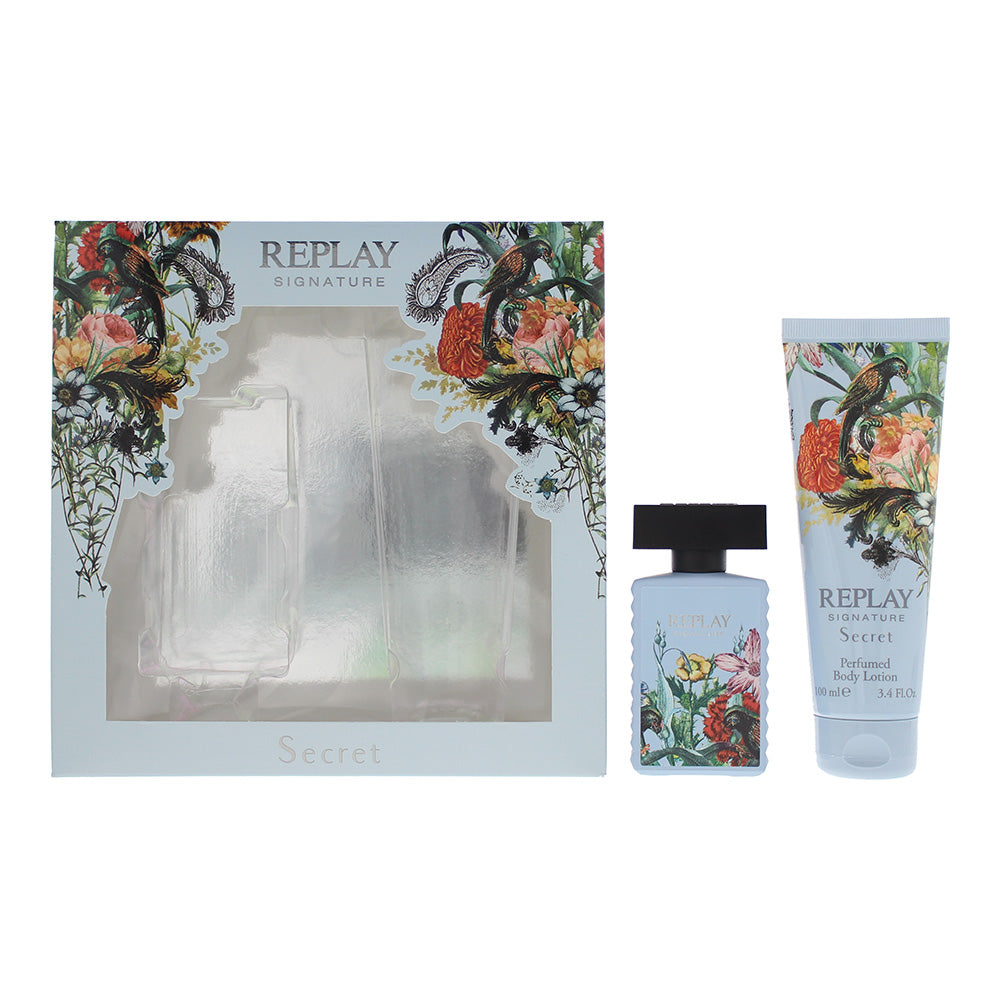Replay Signature Secret Gift Set 30ml EDT + 100ml Body Lotion - Glow Empire