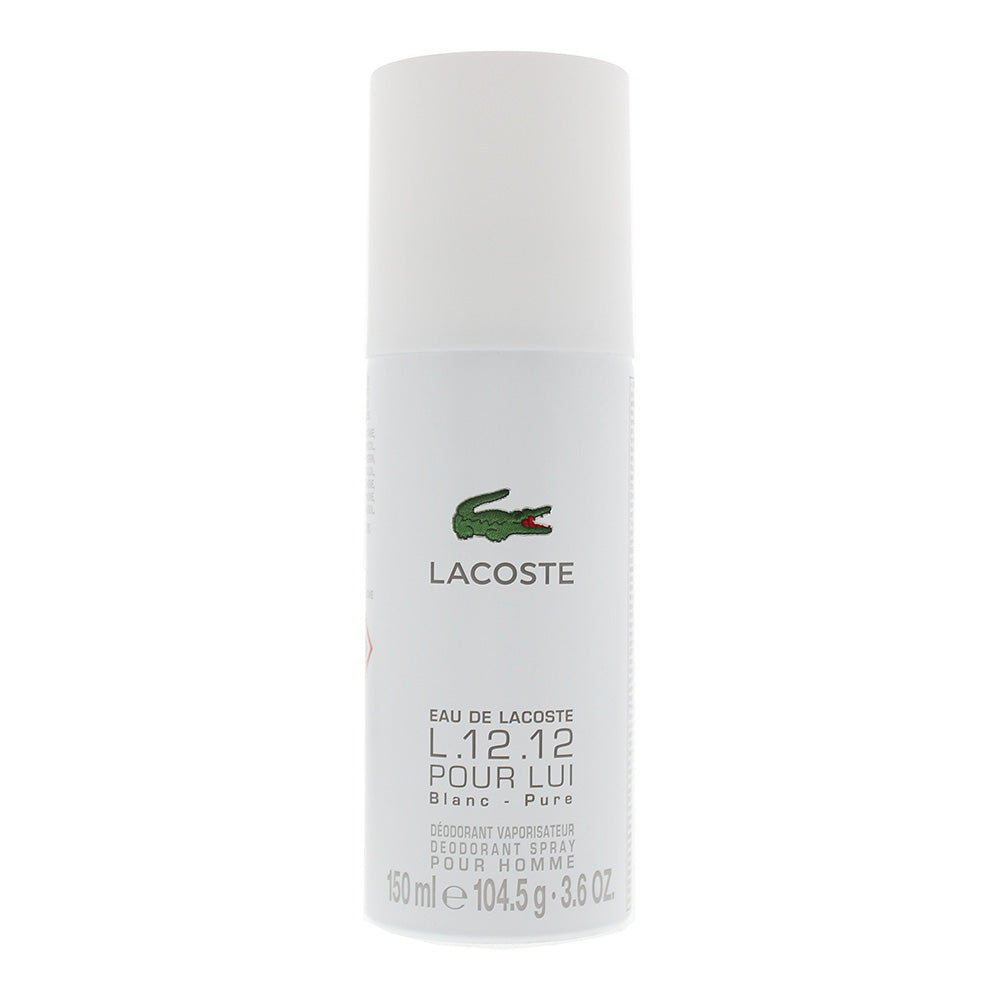 Lacoste Eau de Lacoste L.12.12 Pour Lui Blanc Pure Deodorant Spray 150ml - Glow Empire