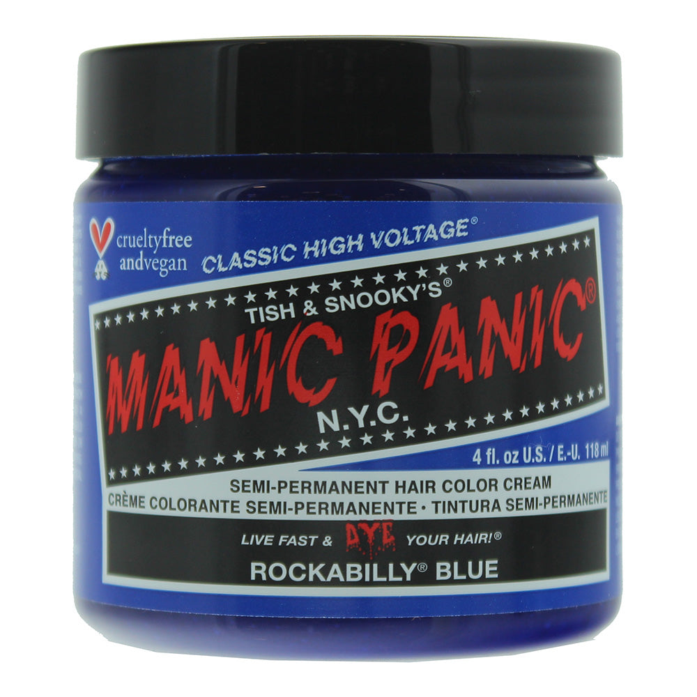 Manic Panic Classic High Voltage Rockabilly Blue Semi-Permanent Hair Color Cream 118ml - Glow Empire