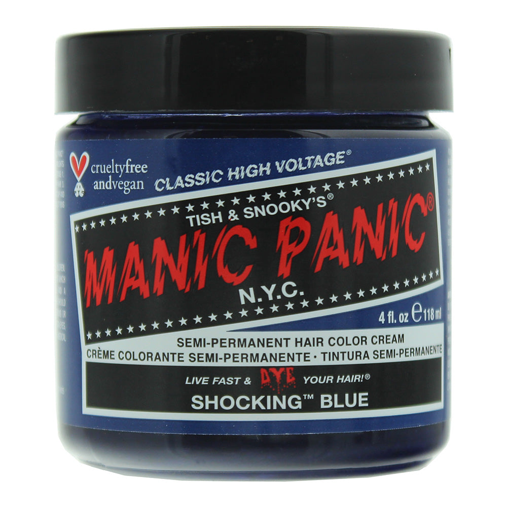 Manic Panic Classic High Voltage Shocking Blue Semi-Permanent Hair Color Cream 118ml - Glow Empire
