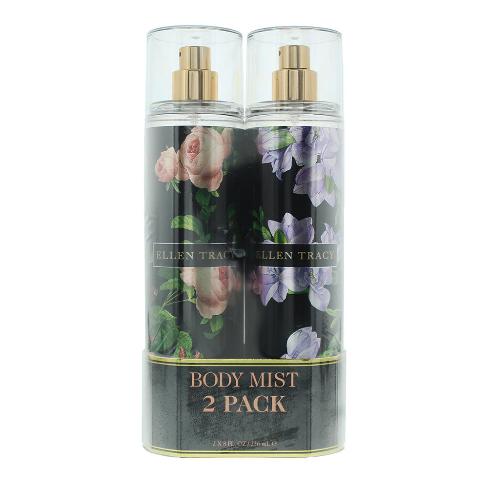 Ellen Tracy Body Mist Gift Set 236ml Courageous Body Mist + 236ml Radiant Body Mist - Glow Empire