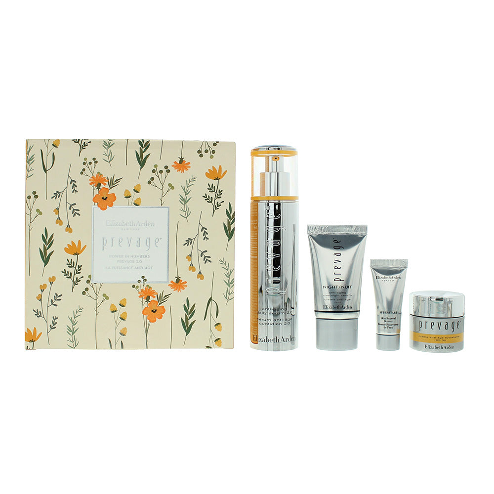 Elizabeth Arden 4-Piece Gift Set (Prevage Daily Serum 50ml, SPF 30 Moisture Cream 15ml, Anti-Aging Overnight Cream 15ml, Superstar Booster 5ml) - Glow Empire
