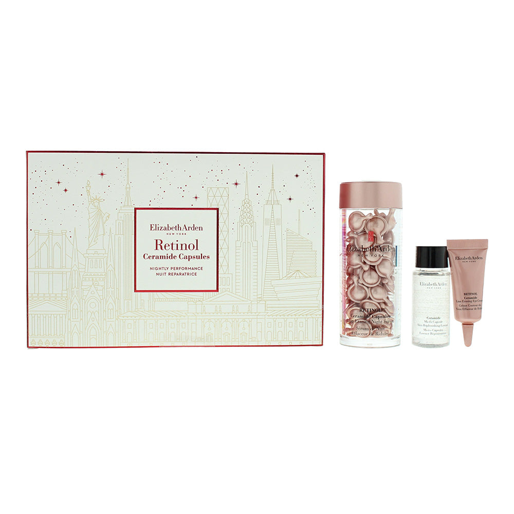 Elizabeth Arden Retinol 3-Piece Gift Set (Retinol Ceramide Capsules 30pcs, Retinol Ceramide Eye Cream 5ml, Ceramide Micro-Capsules Essence 10ml) - Glow Empire