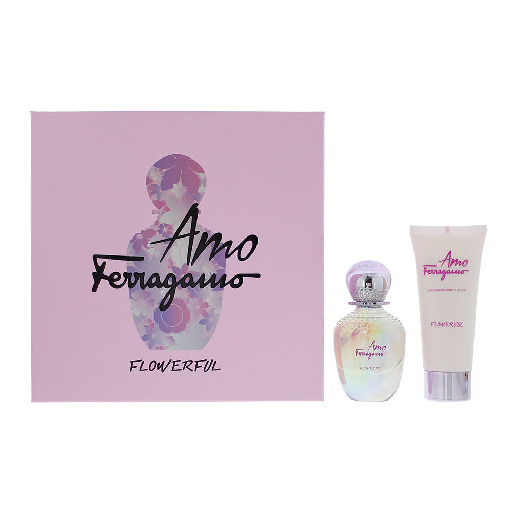 Salvatore Ferragamo Amo Flowerful 2-Piece Gift Set Eau de Toilette 50ml, Body Lotion 100ml - Glow Empire