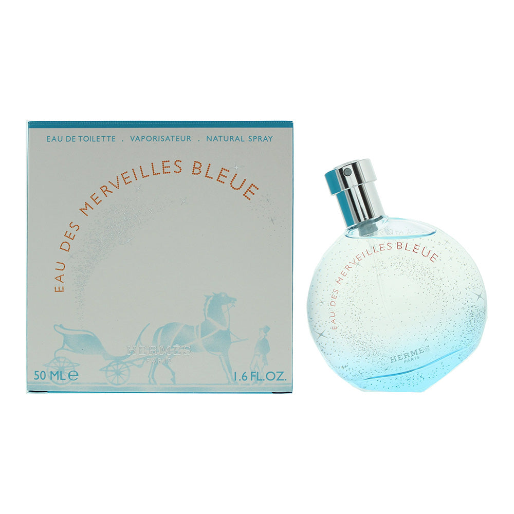 Hermès Eau des Merveilles Bleue Eau de Toilette 50ml Spray - Glow Empire