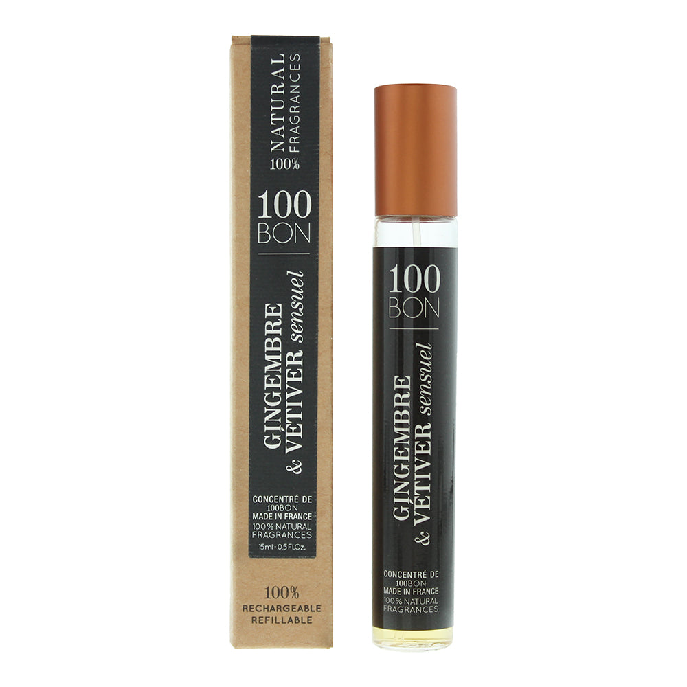 100 Bon Gingembre Vetiver Sensuel Refillable Eau de Parfum 15ml - Glow Empire
