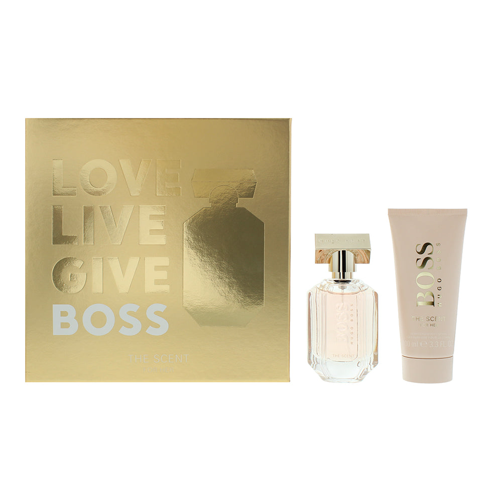Hugo Boss The Scent For Her 2 Piece Gift Set Eau de Parfum 50ml - Body Lotion 100ml - Glow Empire