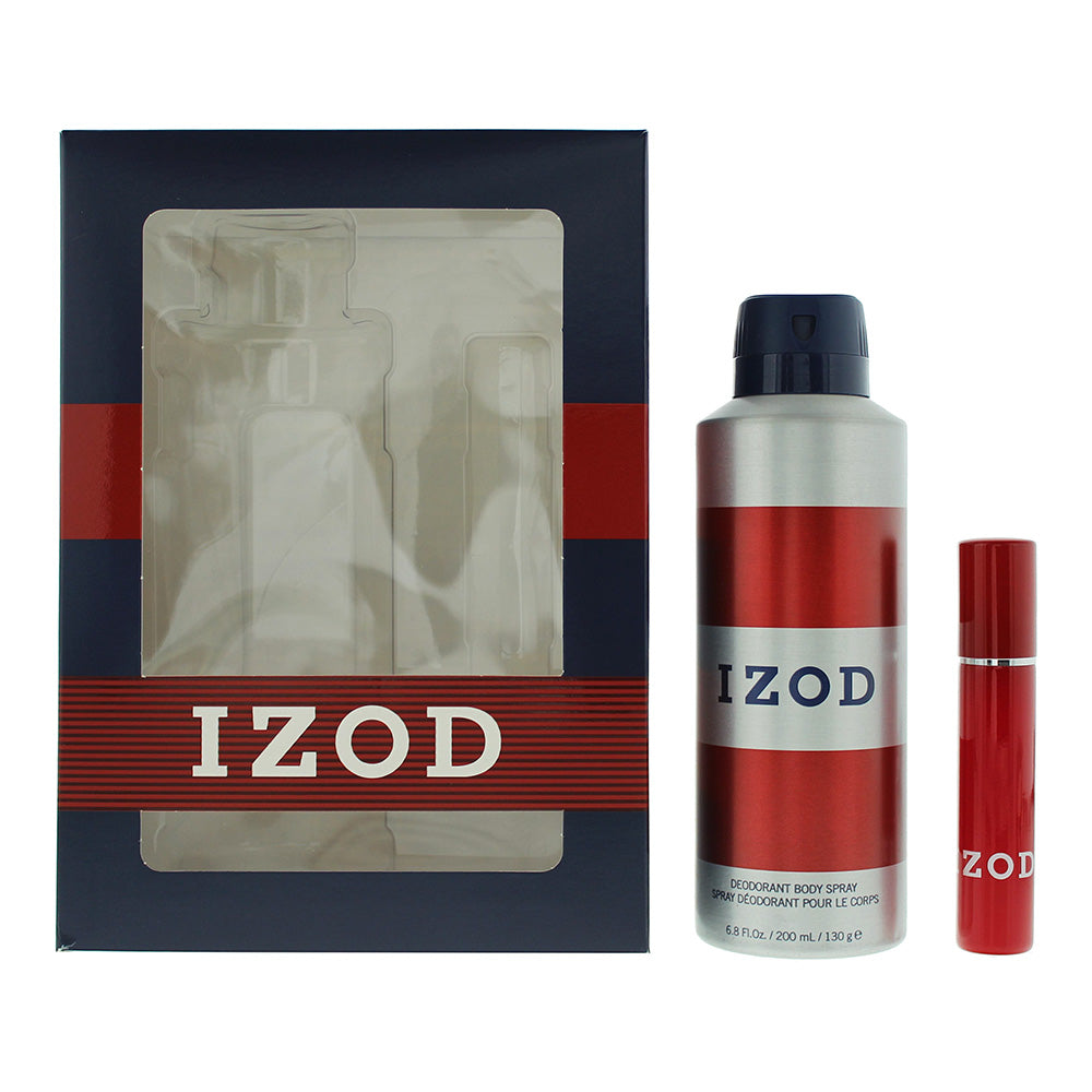 Izod Red Gift Set 15ml EDT + 200ml Body - Glow Empire