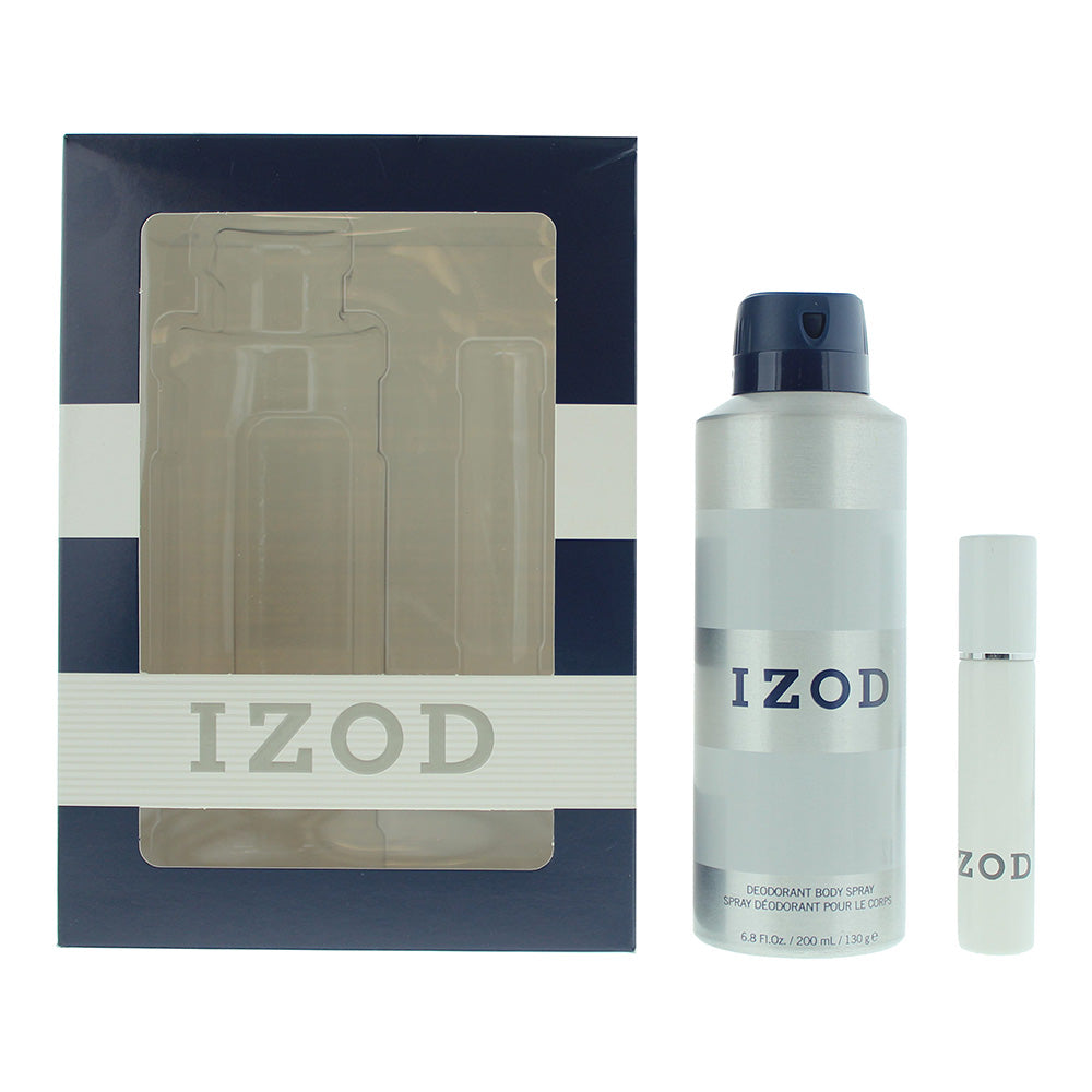 Izod White Gift Set 15ml EDT + 200ml Body - Glow Empire