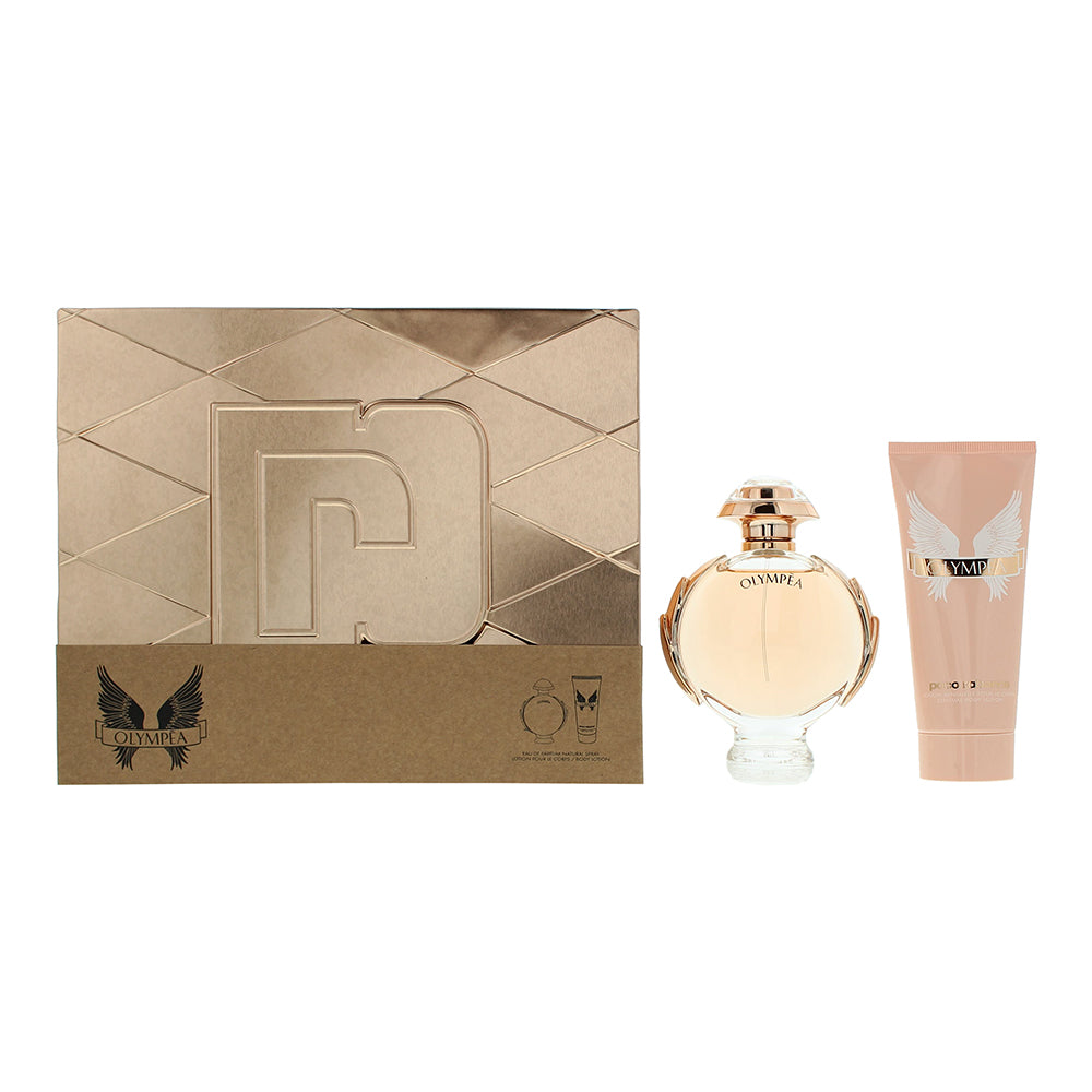 Paco Rabanne Olympéa 2 Piece Gift Set: Eau De Parfum 80ml - Body Lotion 100ml - Glow Empire