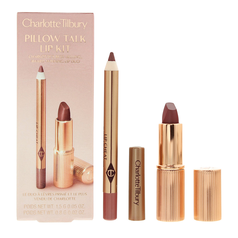 Charlotte Tilbury Pillow Talk Lip Kit 0.8g Lip Liner + 1.5g Lipstick - Glow Empire