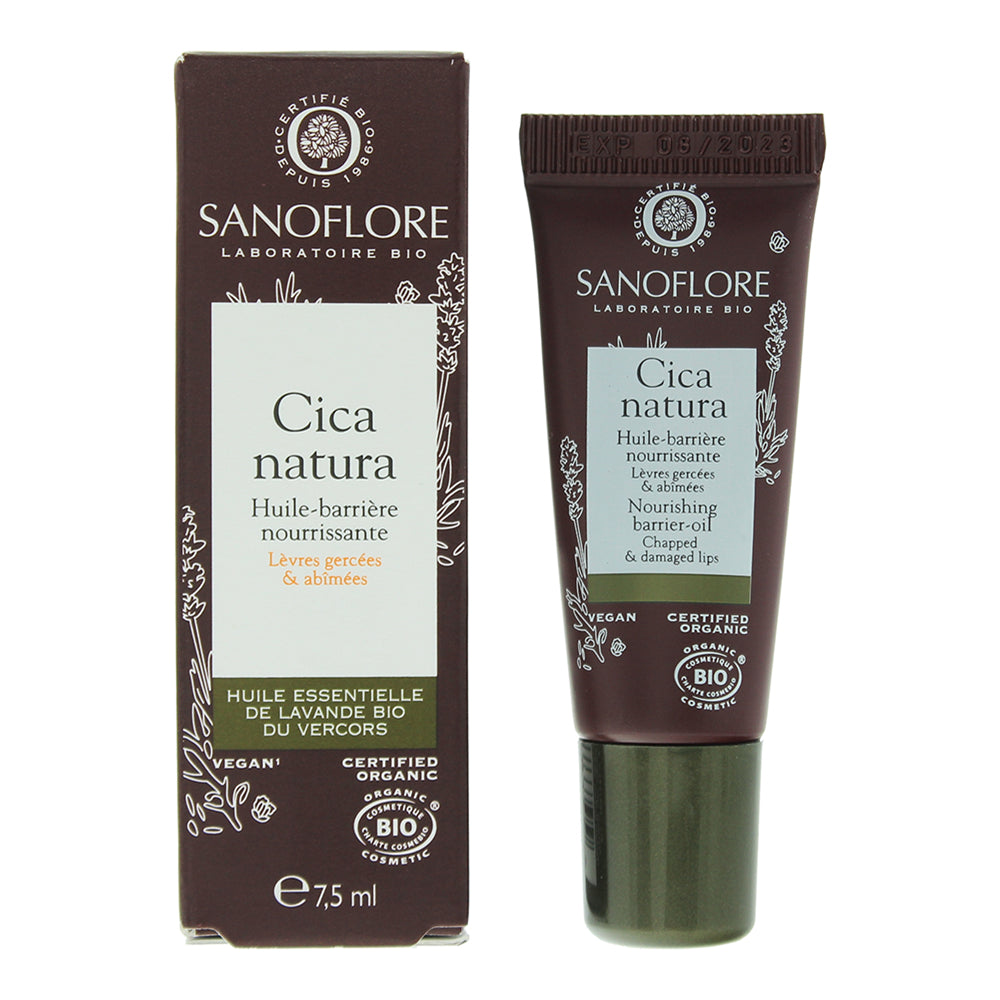 Sanoflore Cica Natura Nourishing Barrier-Oil for Chapped and Damgaged Lips 7.5ml - Glow Empire