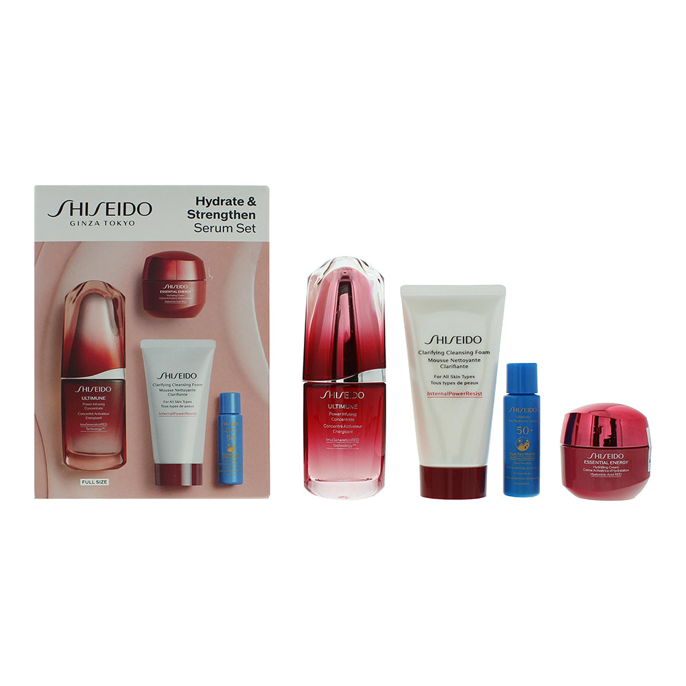 Shiseido Ultimune Hydrates & Strenghten Serum Gift Set 4 Pieces - Glow Empire