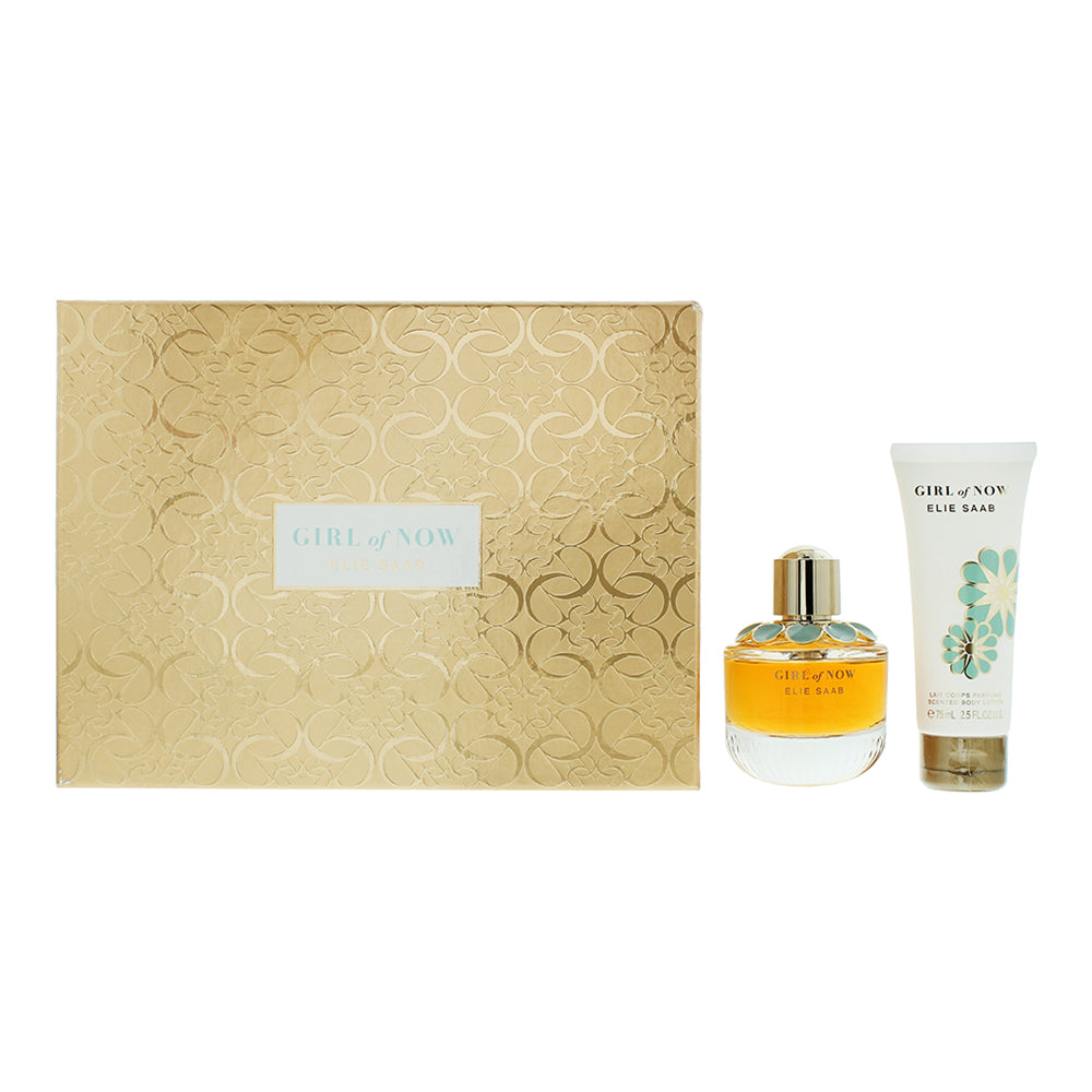Elie Saab Girl Of Now 2 Piece Gift Set: Eau de Parfum 50ml - Body Lotion 75ml - Glow Empire