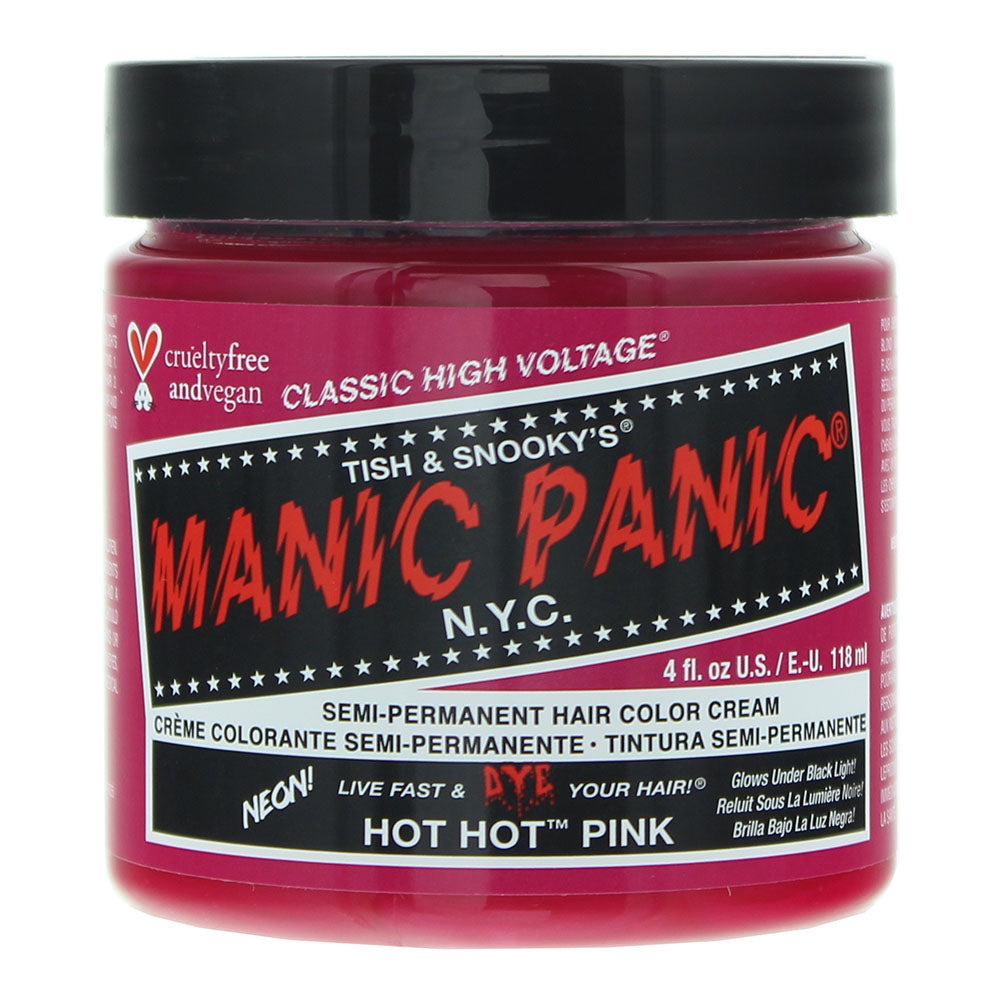 Manic Panic High Voltage Hot Hot Pink Semi-Permanent Hair Color Cream 118ml - Glow Empire