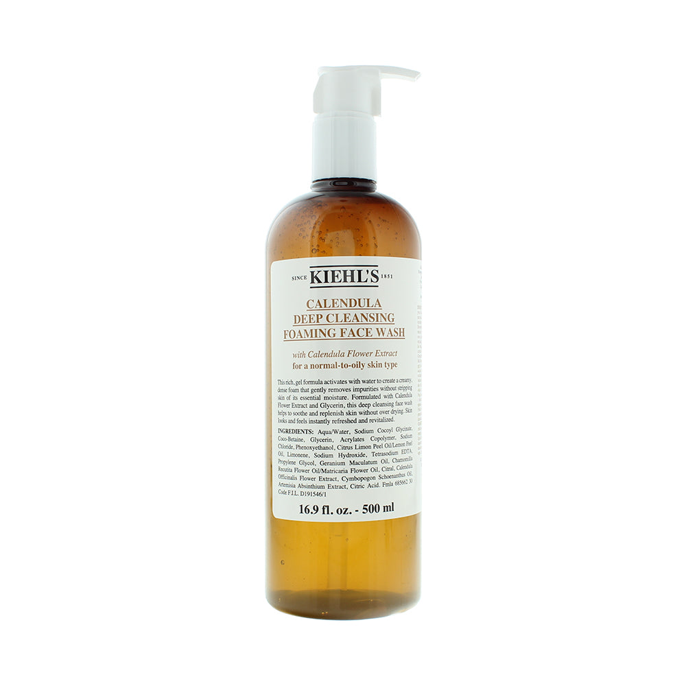Kiehl's Calendula Deep Cleansing Foaming Face Wash 500ml - Glow Empire