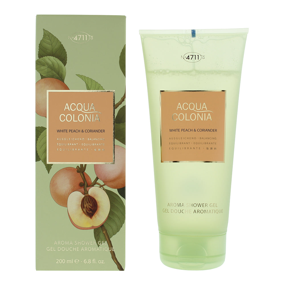 4711 Acqua Colonia White Peach & Coriander Shower Gel 200ml - Glow Empire