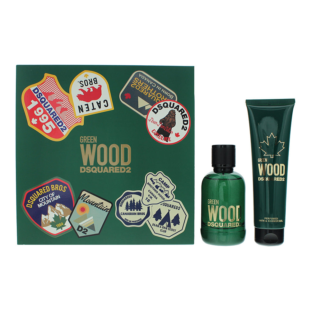 Dsquared2 Green Wood 2-Piece Gift Set (Eau de Toilette 100ml, Shower Gel 150ml) - Glow Empire