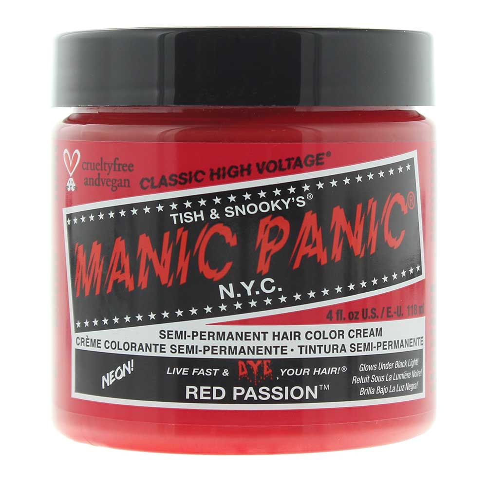 Manic Panic Classic High Voltage Red Passion Semi-Permanent Hair Color Cream 118ml - Glow Empire