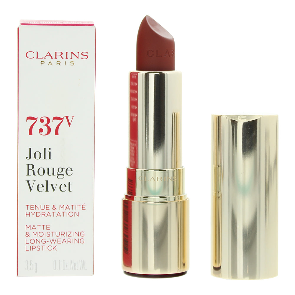 Clarins Joli Rouge Velvet 737V Spicy Cinnamon Lipstick 3.5g - Glow Empire