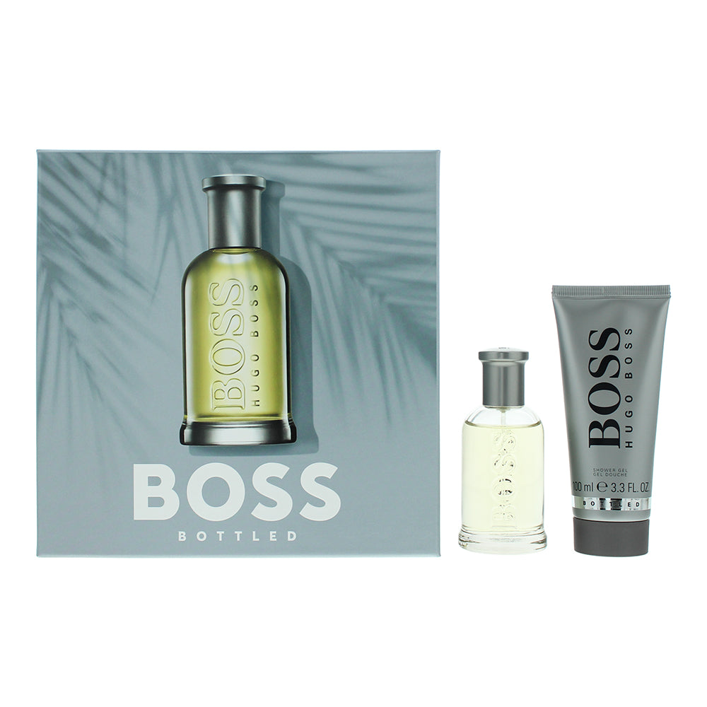 Hugo Boss Bottled 2 Piece Gift Set Eau de Toilette 50ml - Shower Gel 100ml - Glow Empire