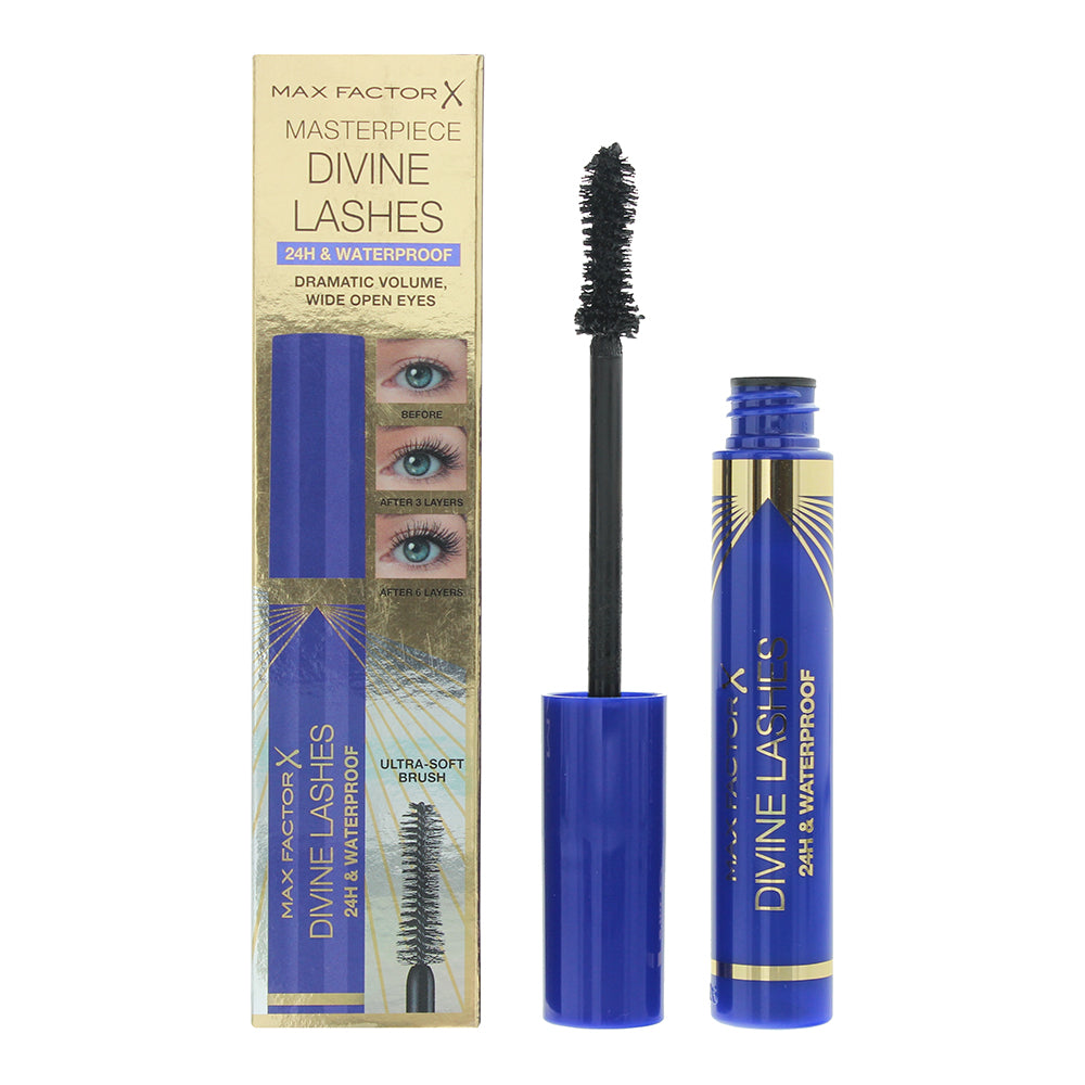Max Factor Divine Lashes 24H Waterproof Black Mascara 9ml - Glow Empire
