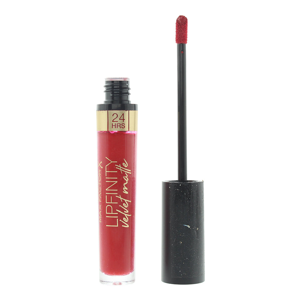Max Factor Lipfinity Velvet Matte Liquid Lipstick 4ml - 025 Red Luxury  - Glow Empire