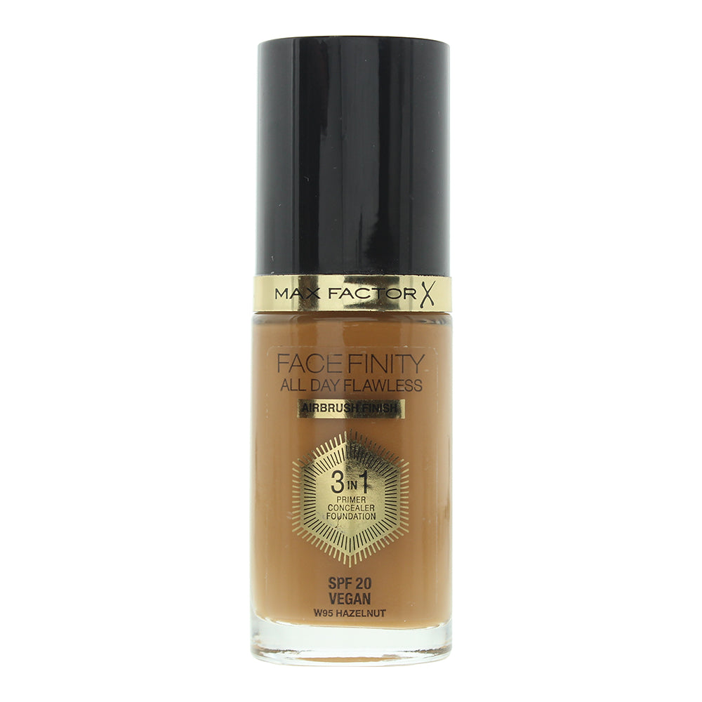 Max Factor Face Finity All Day Flawless 3-in-1 W95 Hazelnut Foundation 30ml - Glow Empire