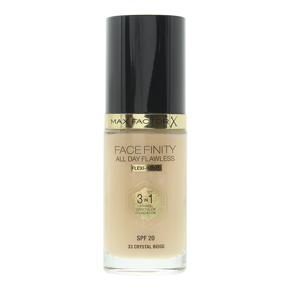 Max Factor Facefinity All Day Flawless 3 in 1 Foundation 30ml - 33 Crystal Beige - Glow Empire