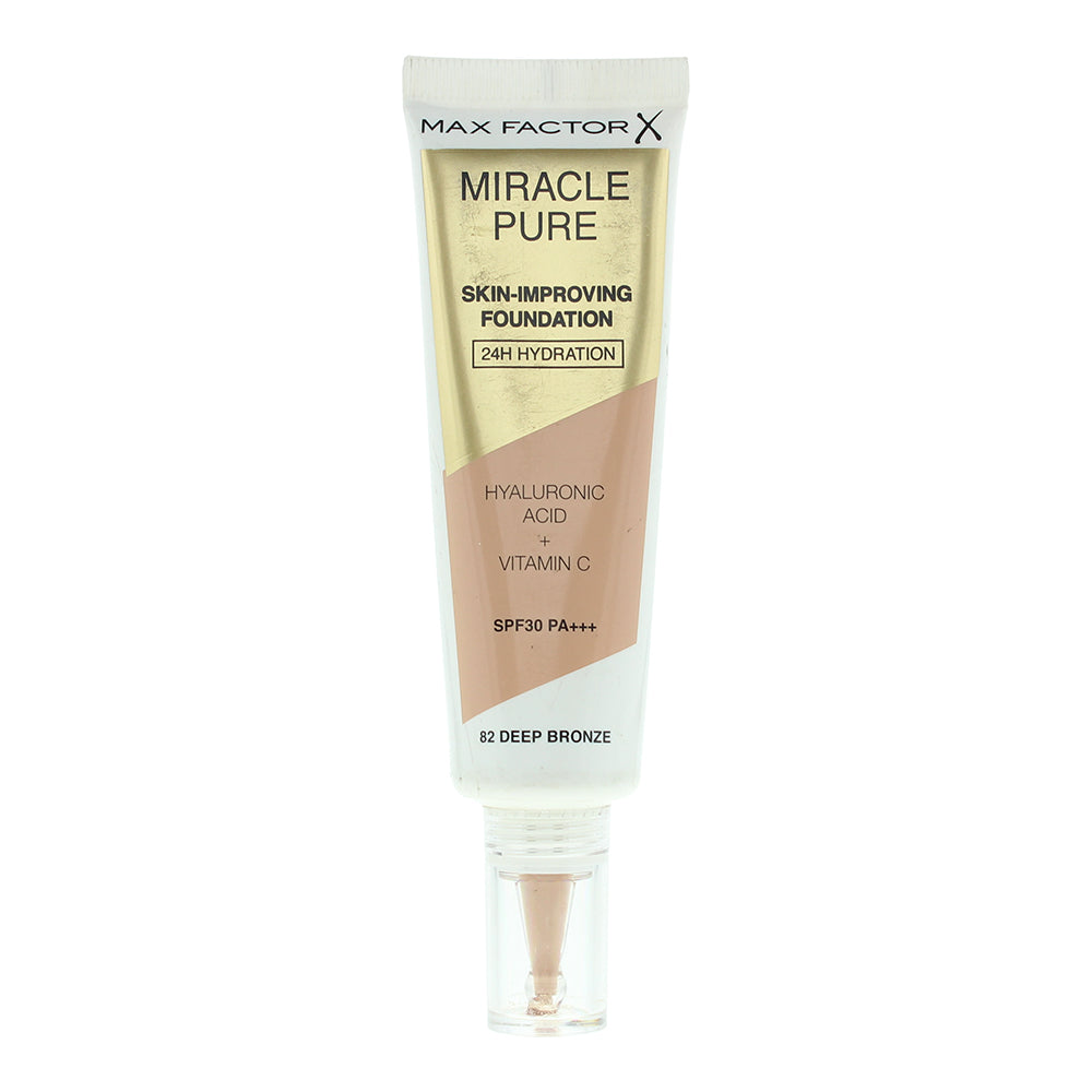 Max Factor Miracle Pure Skin-Improving Foundation SPF30 30ml - 82 Deep Bronze - Glow Empire
