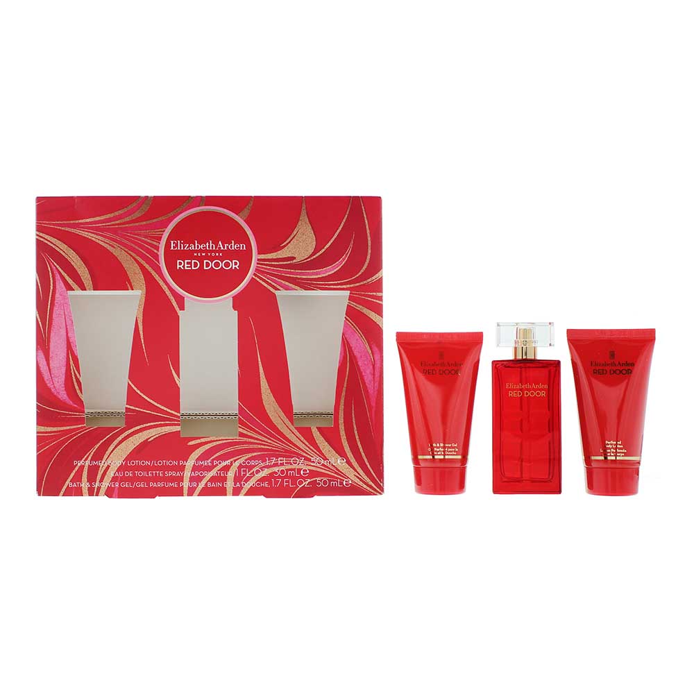 Elizabeth Arden Red Door 3 Piece Gift Set Eau de Toilette 30ml - Body Lotion 50ml - Bath and Shower Gel 50ml - Glow Empire