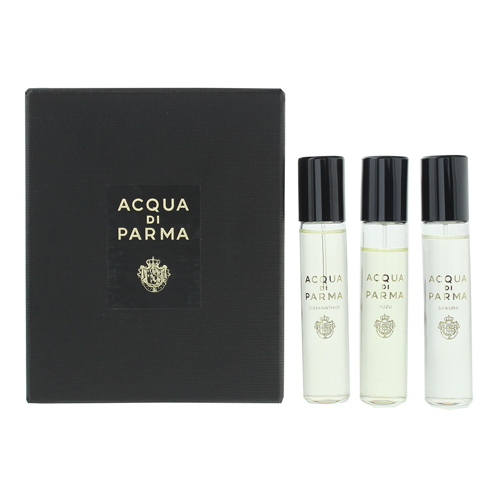 Acqua di Parma Signatures of the Sun Gift Set 12ml Yuzu EDP + 12ml Osmanthus EDP + 12ml Sakura EDP - Glow Empire