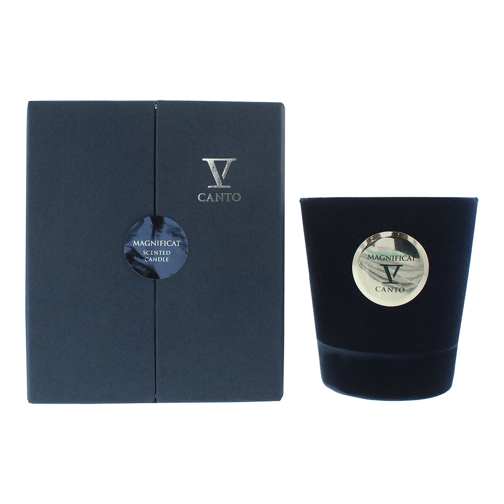 V Canto Magnificat Flocked Glass Candle 250ml - Glow Empire