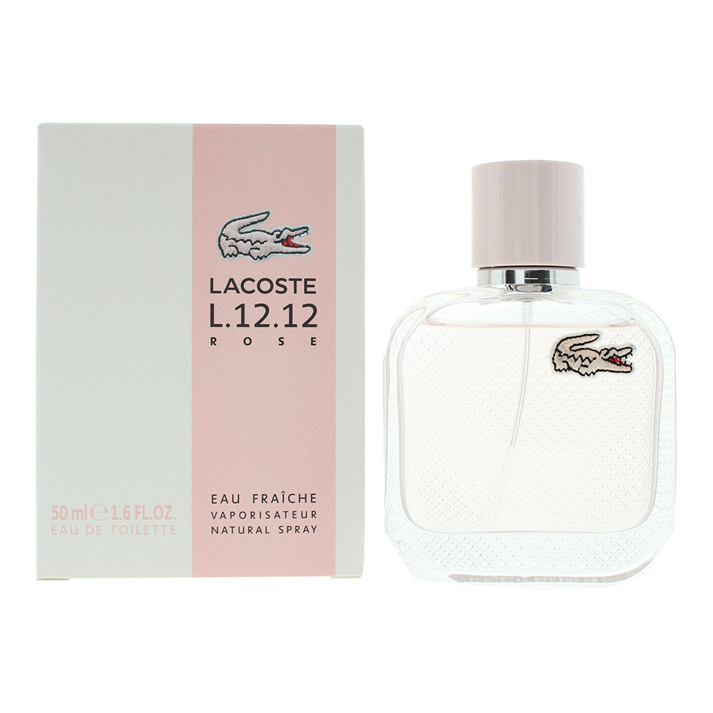 Lacoste L.12.12 Pour Elle Eau Fraiche Rose Eau de Toilette 50ml Spray - Glow Empire