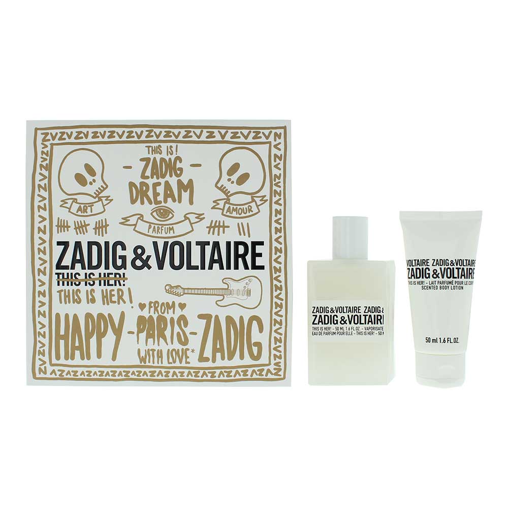 Zadig & Voltaire This Is Her! 2 Piece Gift Set: Eau de Parfum 50ml - Body Lotion 50ml - Glow Empire