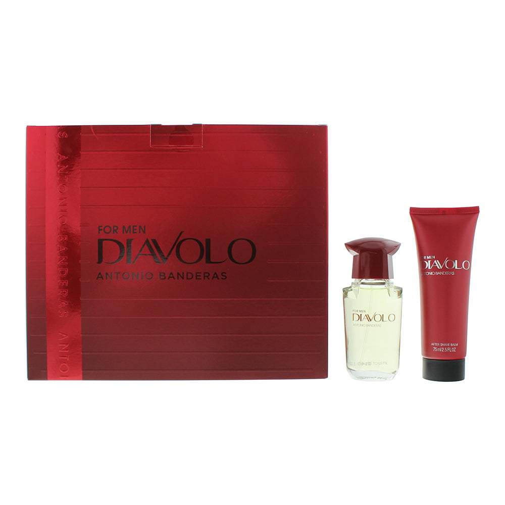 Antonio Banderas Diavolo For Men Gift Set 50ml EDT + 75ml Aftershave Balm - Glow Empire