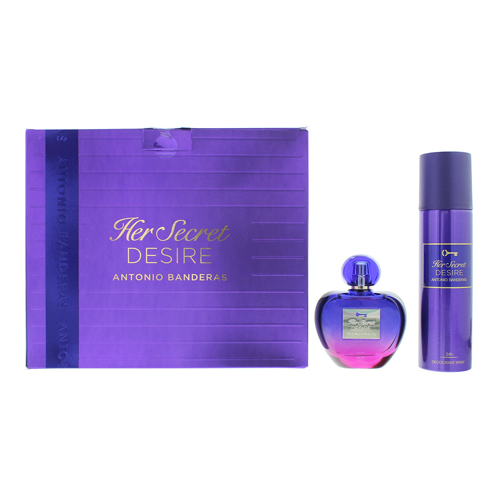 Antonio Banderas Her Secret Desire Gift Set 80ml EDT + 150ml Deodorant - Glow Empire