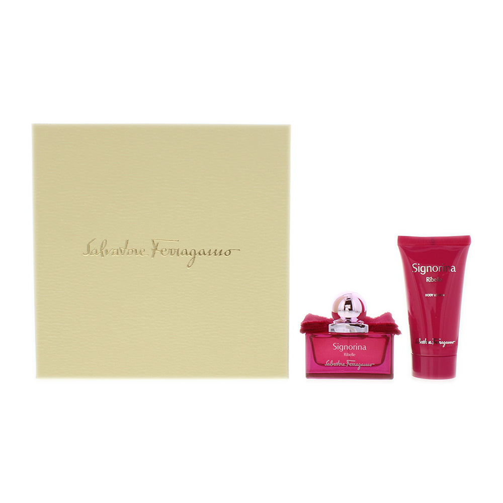 Salvatore Ferragamo Signorina Ribelle Gift Set 30ml EDP + 50ml Body Lotion - Glow Empire