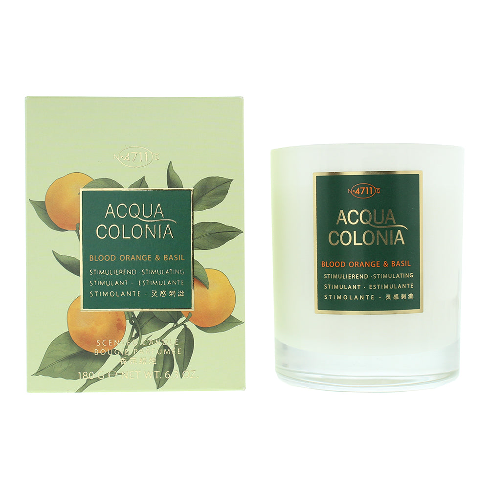 Mäurer & Wirtz 4711 Acqua Colonia Blood Orange & Basil Candle 180g - Glow Empire