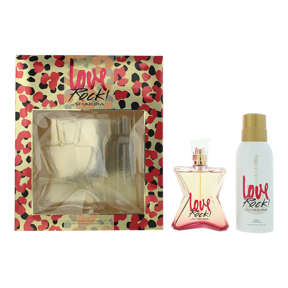 Shakira Love Rock! Gift Set 80ml EDT + 150ml Deodorant Spray - Glow Empire