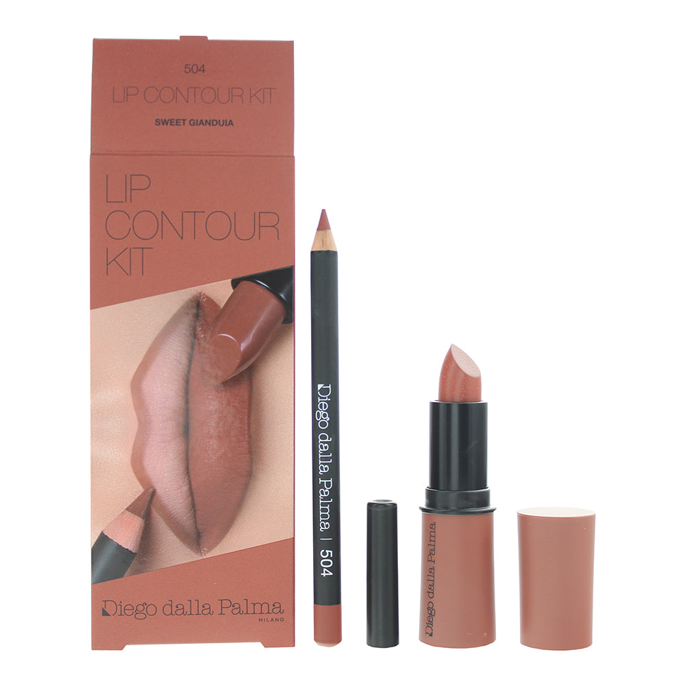Diego Dalla Palma Lip Contour Kit 4g Lipstick + 1.1g Lip Liner - 504 Gianduja - Glow Empire