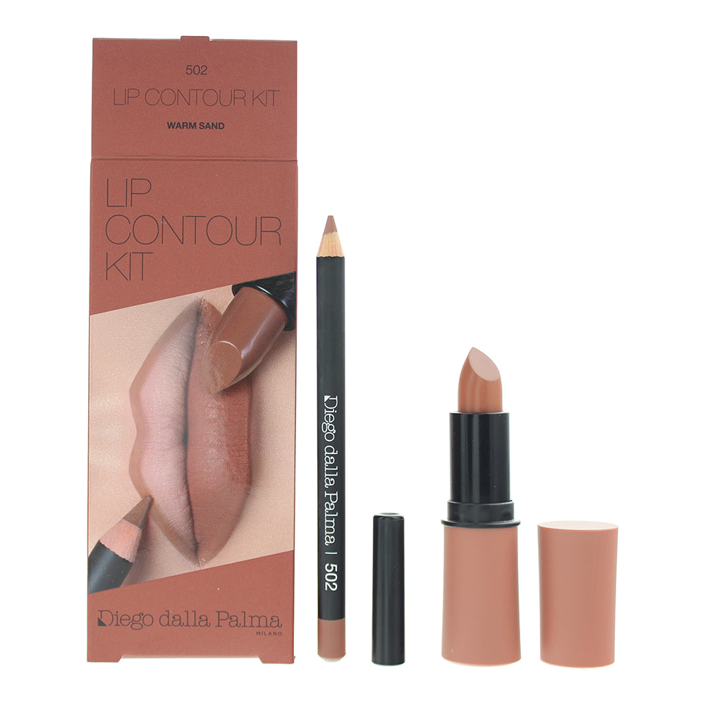 Diego Dalla Palma Lip Contour Kit 4g Lipstick + 1.1g Lip Liner - 502 Warm Sand - Glow Empire