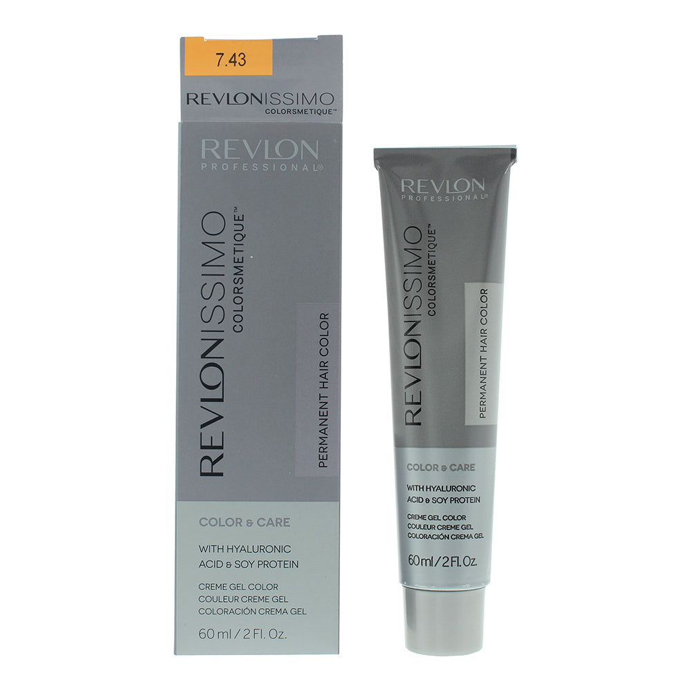 Revlon Revlonissimo Colorsmetique 7.43 Medium Golden Copper Blonde Hair Colour 60ml - Glow Empire
